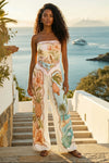 Asymmetrical Hem Top and Pants Set for Resort Styling