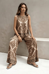 Modern Two-Piece Set with Eye-Catching Printed Design