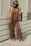 Bohemian Inspired Two-Piece Set with Refined Lace Details