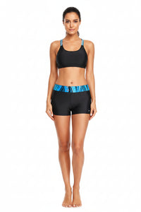 Gemustertes Tankini-Shorts-Set