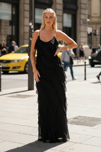 Flowing Ruffle Maxi Dress