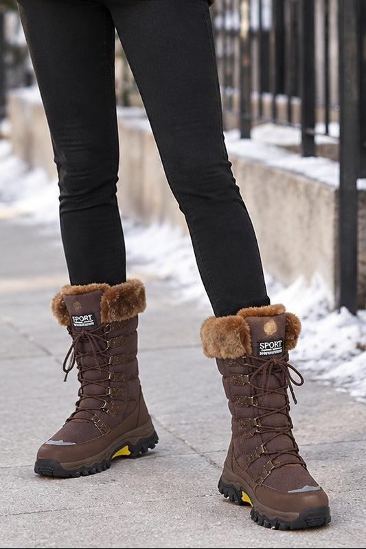 Faux Fur Cuff Snow Boots