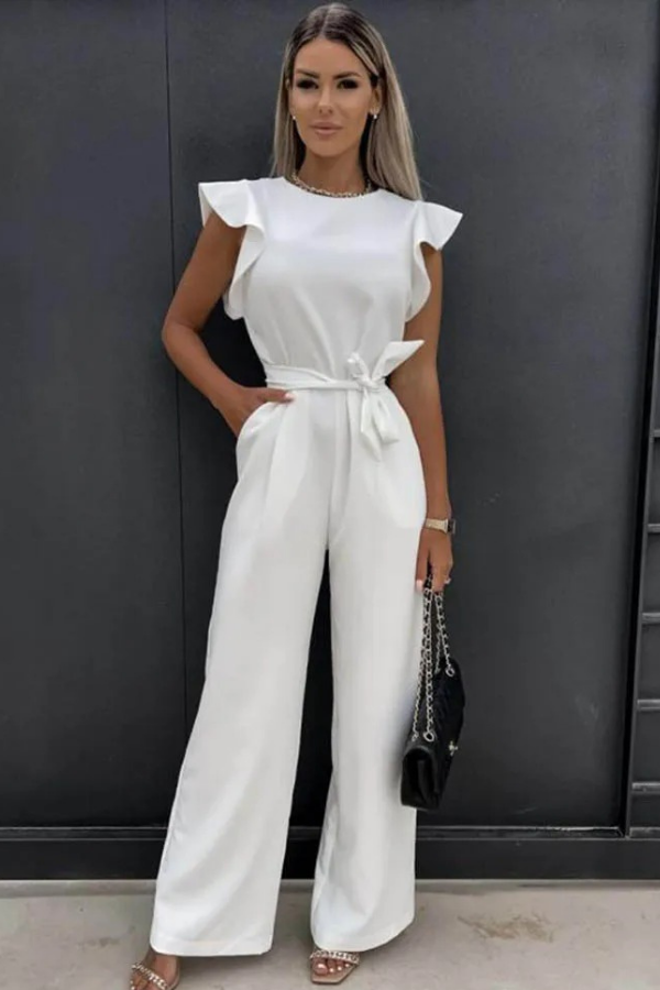 Chic Knit Jumpsuit Open Back