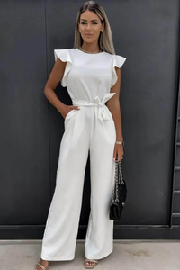 Chic Knit Jumpsuit Open Back