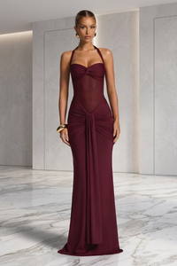 Anmutige Silhouette Abend Maxikleid