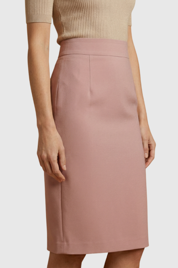 Elegant High Waist Midi Skirt