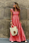 Bohemian Pleated Halter Neck Midi Dresses