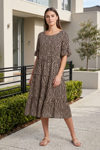 Relaxed Floral Midi Dress