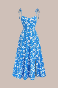 Directional Polyester Floral Dress