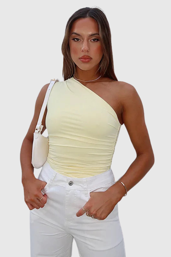 One Shoulder Slim Fit Top