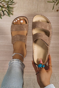 Arch Support Double Strap Slide Sandals