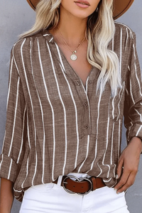 Chic Striped Blouse Daywear