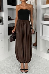 Trendy Cropped Summer Pants Drawstring