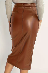 Modern Pleated Midi Skirt