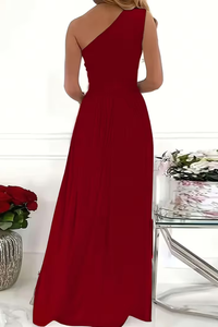 Sleek One Shoulder Maxi Dress