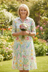 Easy Collared Floral Day Dress