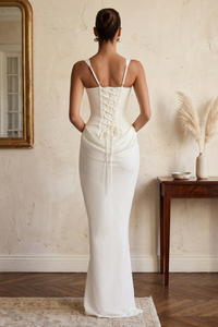 Elegantes Trägerlanges Anlasskleid