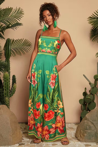 Floral Wide Leg Summer Jumpsuite