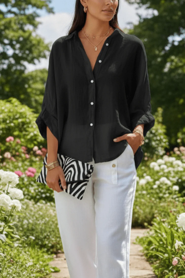 Chic Cropped Puff Sleeve Blouse