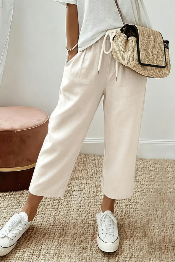 Chic Cropped Summer Pants Office