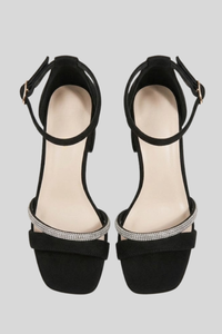 Sparkle Strap Block Heel Sandals