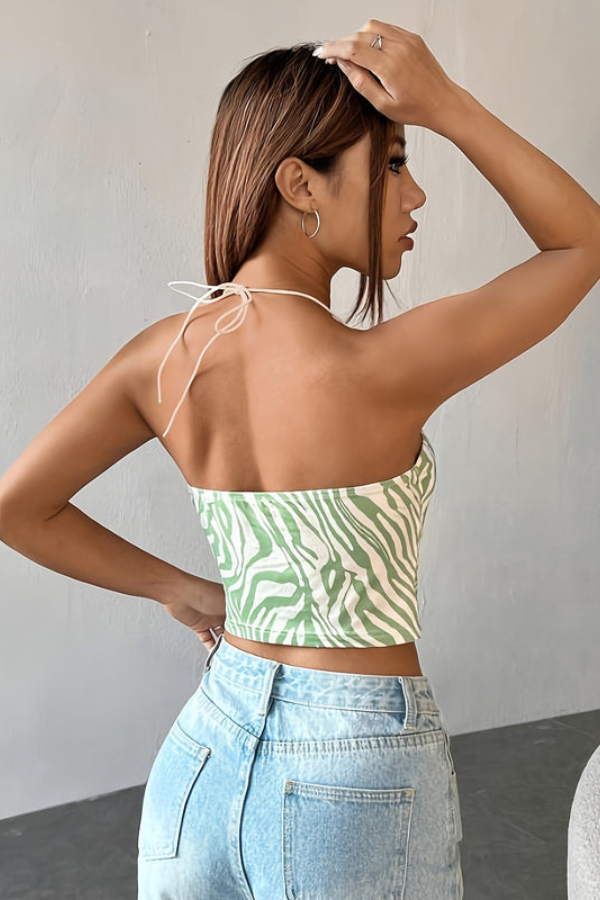Bold Zebra Print Crop Top