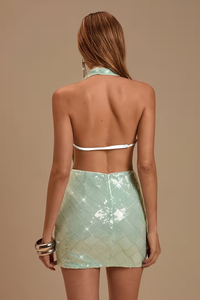 Gleaming Sequin Mini Dress