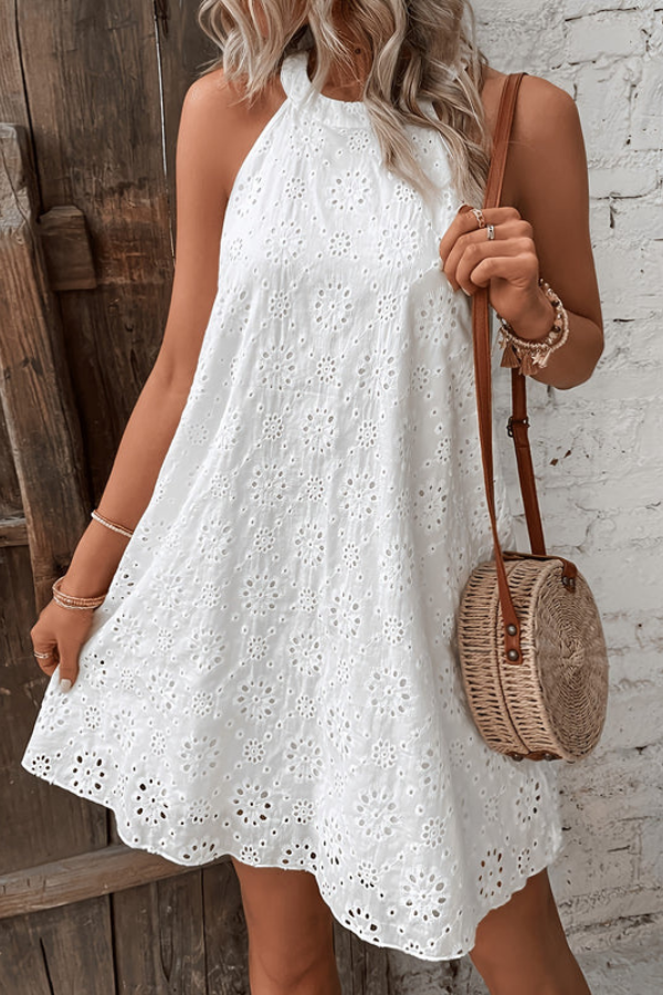Boho Halter Neck Keyhole Maxi Dresses