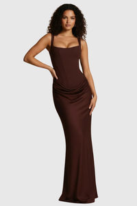 Sculpted Elegant Midi Occasion Dress