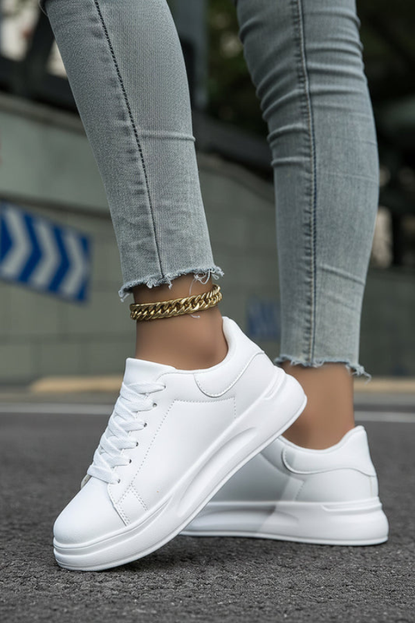 Cushioned White Sneakers