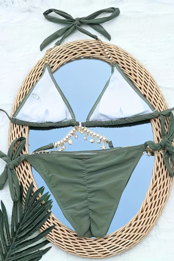 Bold Lace Bikini Deep V
