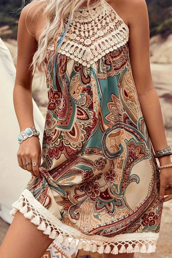 Graceful Paisley Tunic Dress