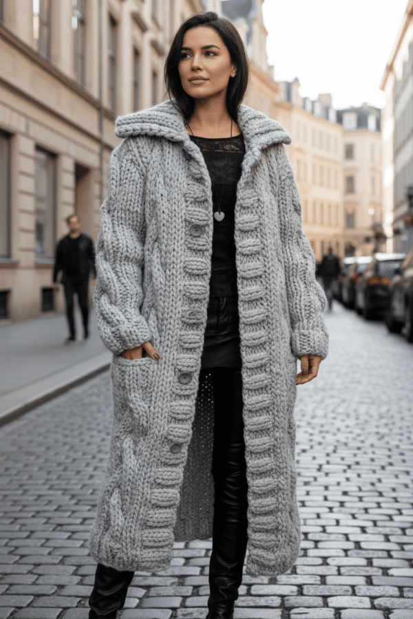 Cozy Oversized Cable Knit Cardigan