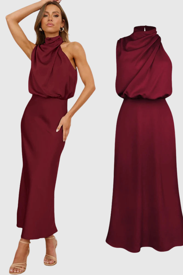 Elegant Sleeveless Evening Maxi Dress
