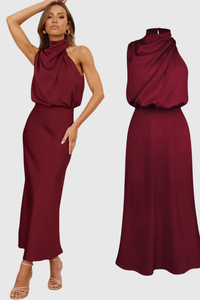 Elegant Sleeveless Evening Maxi Dress
