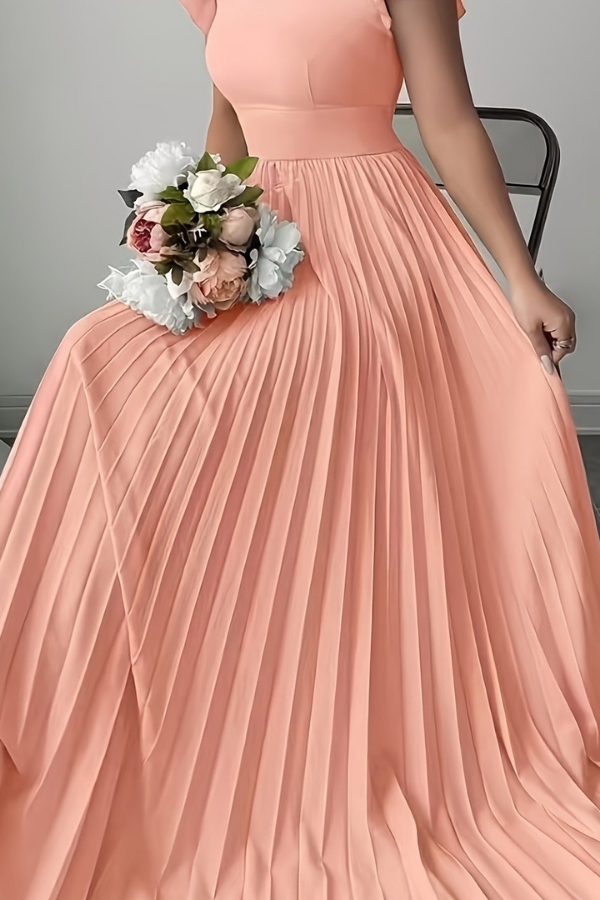 Summer Floral Square Neck Pleated Midi Dresses