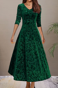 Luxurious Velvet Swing Dress