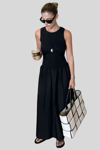Elegant Pleated Halter Neck Midi Dresses