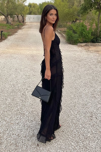 Flowing Ruffle Maxi Dress