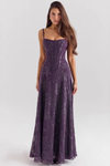 Floral Spaghetti Strap Formal Dress