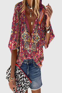 Floral Button Front Blouse