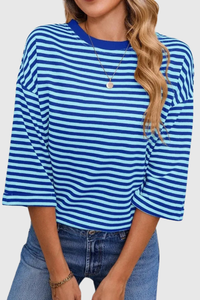 Striped Back Bow Summer Top