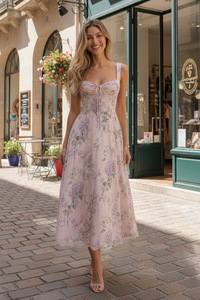 Soft Corset Midi Dress