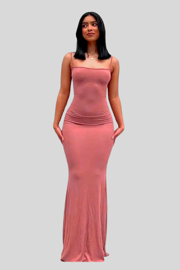 Luxury Halter Neck Keyhole Maxi Dresses
