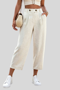 Relaxed Cropped Summer Pants Pockets