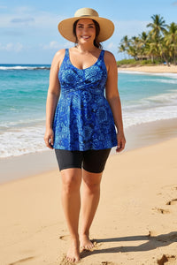 Printed Tankini Capris Set