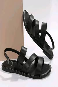 Triple Strap Flat Casual Sandals