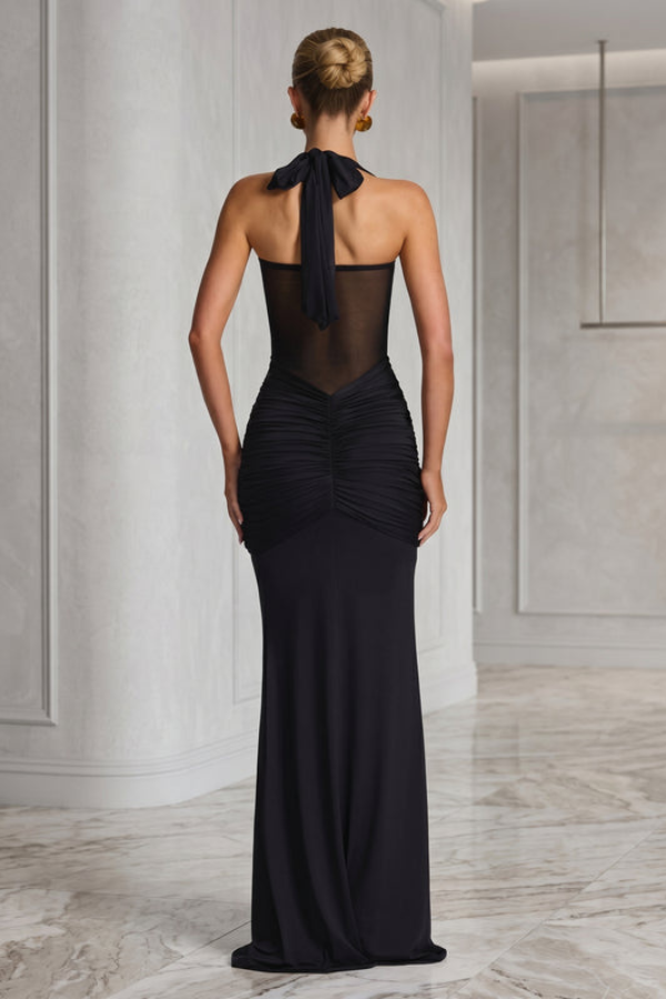 Anmutige Silhouette Abend Maxikleid