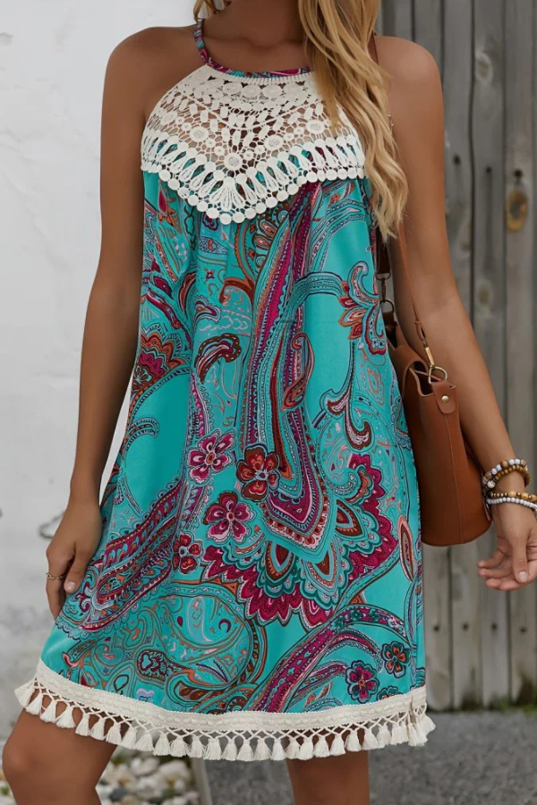 Graceful Paisley Tunic Dress