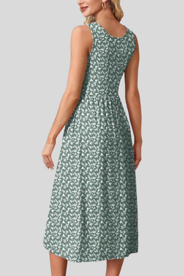 Printed Pocket Midi Sundress